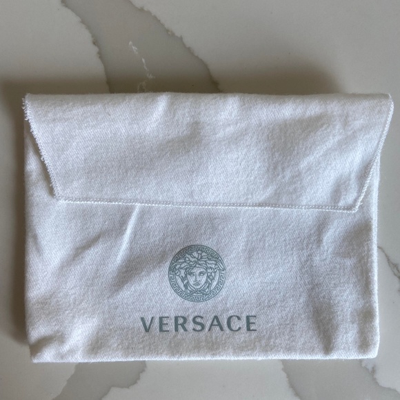 VERSACE black leather virtue mini wallet / coin purse | with original tags - Picture 6 of 9